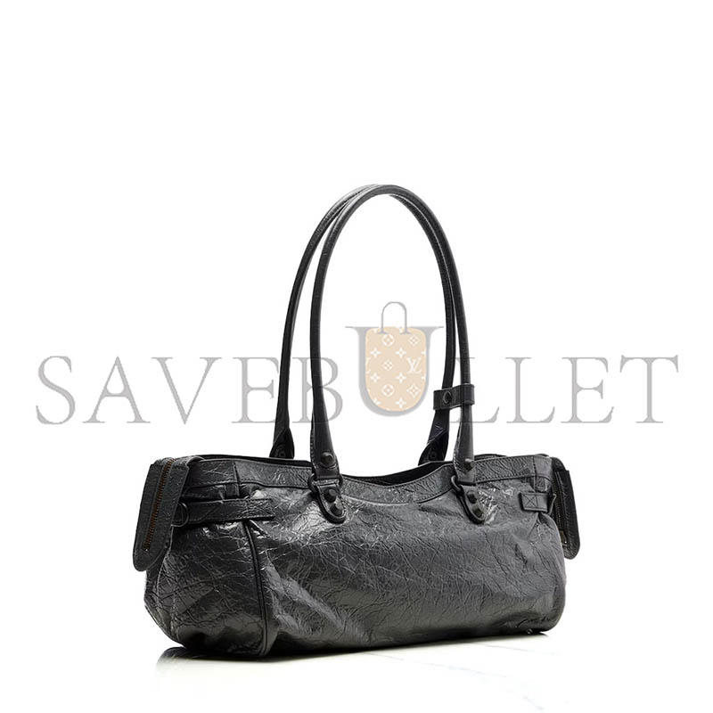 BALENCIAGA LE CITY EAST-WEST LEATHER SHOULDER BAG (40*18*15cm)